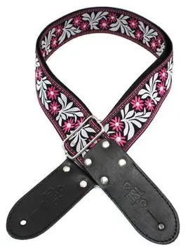 DSL JAC20 - Jacquard Strap Flower Fuschia