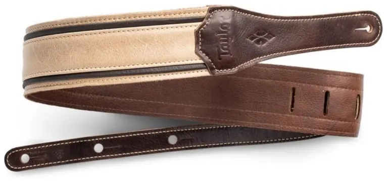 Taylor Reflections 2.5" Leather Guitar Strap - Spruce/Ebony
