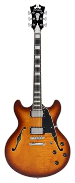 D'Angelico Premier DC Dark Iced Tea Burst
