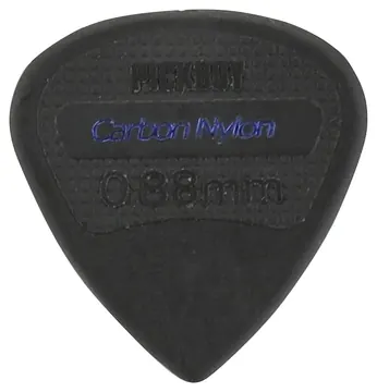 PickBoy aGP-200_088 Edge Carbon Nylon Pack 0.88 Plektren, schwarz, Schrift blau (12 Stück)