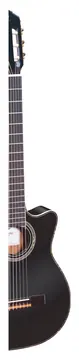 Ortega RCE145BK Nylon Thinline Elektro-Akustik-Gitarre 4/4 inkl. Gigbag, schwarz