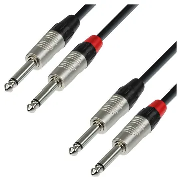 Adam hall K4 TPP 0030 CAVO REAN 2 JACK MONO 6,3mm / 2 JACK MONO 6,3mm 0,3m
