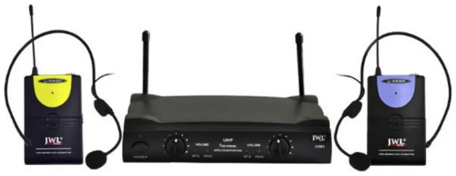 JWL Microfone Sem Fio JWL U585HH UHF Headset