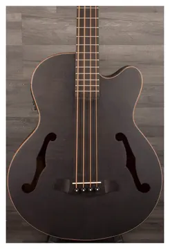 Aria FEB F2M Satin Black Medium Scale Acoustic - Bass Guitar