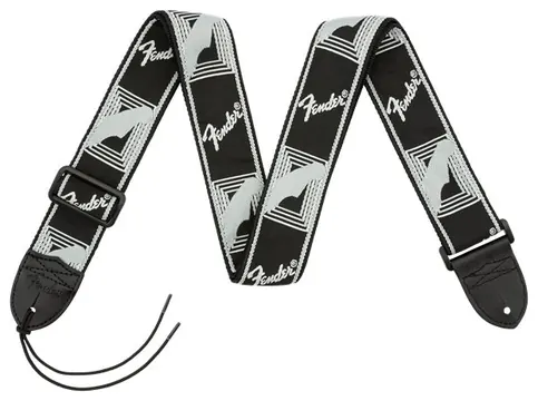 Fender 2" Monogrammed Strap Black/Light Grey/Dark Grey Tracolla