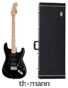 Squier Sonic Strat HSS Black Bundle