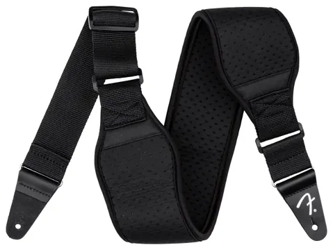Fender Swell Neoprene Strap 3 Zoll Neopren Gitarrengurt 76mm, schwarz