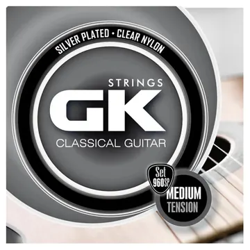 GK Encordoamento GK Violão Nylon Tensão Média Silver Plated 960SP