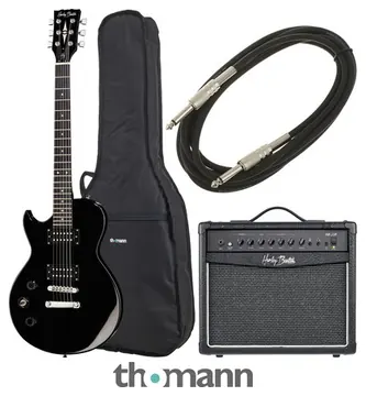 Harley Benton SC-200LH BK Student Ser Bundle