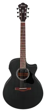 Ibanez Chitarra Acustica Elettrificata Weathered Black Open Pore