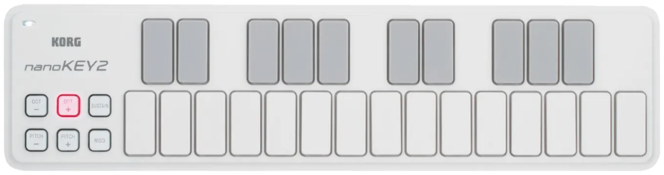 Korg Controlador MIDI USB Korg nanoKEY2 25 Teclas Branco