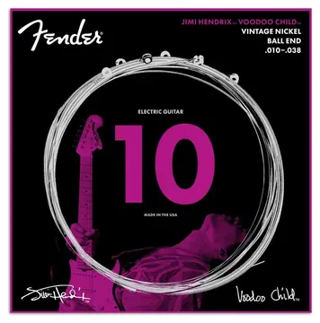 Jogo de Cordas Fender Hendrix Voodoo Child Bullet End NPS 010 038 Gt Elétrica