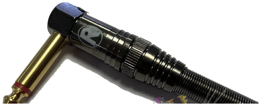 Reference RJR2-PRO-RG2-AU Connettore Jack 90° 6,3mm mono d'orato da saldare (ricambio cavi Reference)