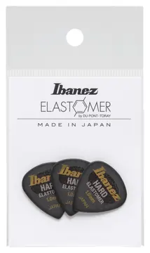 Ibanez BEL16HD10SHBK Elastomer Hard 1,0mm Jazz Shape Plektrum (3Stück)