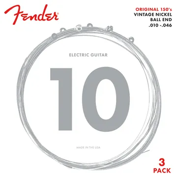 Fender 150R Original 150´s Regular 010-046 -3 Pack Saiten für E-Gitarre. Pure Nickel Wound