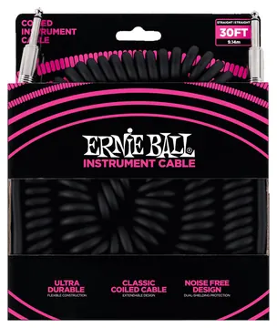 Ernie Ball 9m Krul Zwart Jack/jack