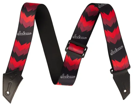 Jackson Gurt mit Doppel V Pattern Schwarz/Rot