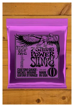Ernie Ball 7-String Power Slinky Electric Guitar Strings, 11-58