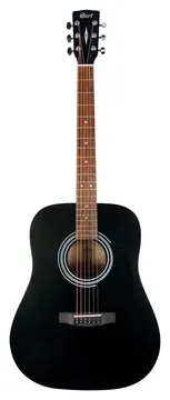 Cort Ad810 Schwarz Satin