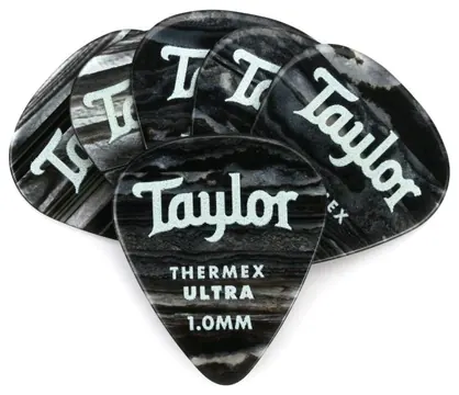 Taylor Premium Thermex Ultra Picks Black Onyx 1.00 MM 6 pack