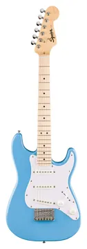 Squier Mini Stratocaster Electric Guitar, Maple FB, California Blue