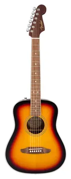Guitarra Acústica Fender Redondo Mini Preta