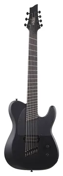 Schecter Pt-7 Schwarz Multiscale Ops Satin Schwarz Offene Poren