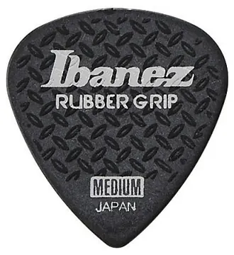 Ibanez PPA16MRG-BK Flat Pick Rubber Grip schwarz 6 Stück