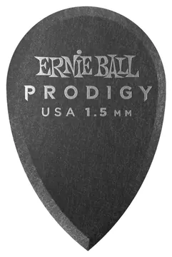 Ernie Ball P09330 Prodigy Teardrop Plettri da 1,5 mm, nero, confezione da 6