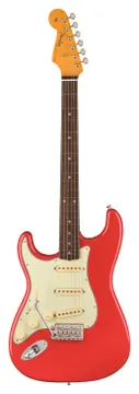 Fender American Vintage II 1961 Stratocaster Gaucher touche palissandre Fiesta Red