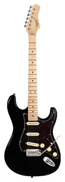 Tagima T-635 BK C/TT Classic Series Stratocaster Preta C/ Escudo Tortoise e Escala Clara