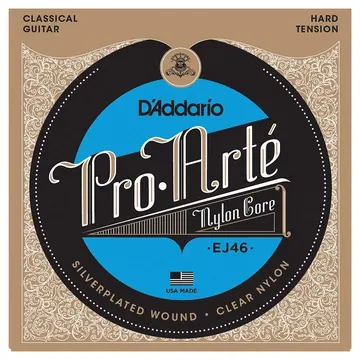 D'Addario EJ46 Pro-Arte Saiten für Klassikgitarre, Nylon, harte Spannung