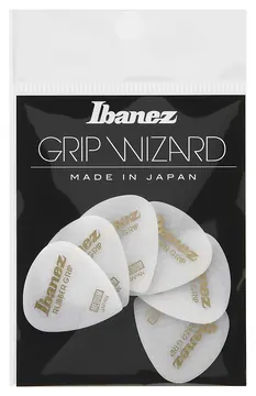 Ibanez Grip Wizard Series Rubber Grip Flat Pick - PPA16MRG-WH