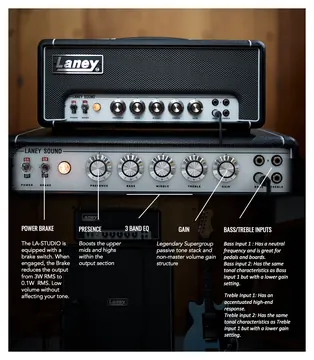 Laney LA-STUDIO - Testata valvolare 3W - Made in UK