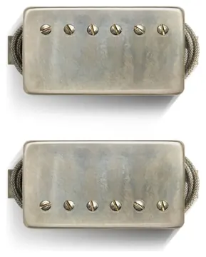 Bare Knuckle Pickups Bare Knuckle The Mule Humbucker-set 50 mm, geborstelde nikkelkappen