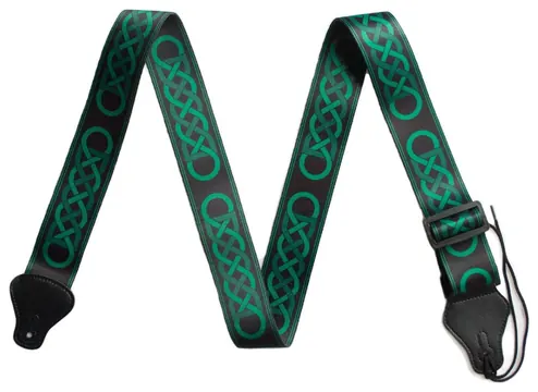 Irish Ireland Knot Guitar Strap w/Leather Ends