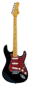 Tagima TG-530 BK C/TT TW Series Stratocaster Preta C/ Escudo Tortoise e Escala Clara