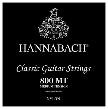 Hannabach Strings For Classic Guitar Set 800MT Black Nylon