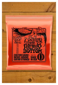 Ernie Ball Skinny Top Heavy Bottom Slinky 7-String Nickel Wound Electric Guitar Strings 10 - 62 Gauge