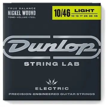 Dunlop DEN1046 Nickel Plated Steel Electric Guitar Strings 10-46 3-pack