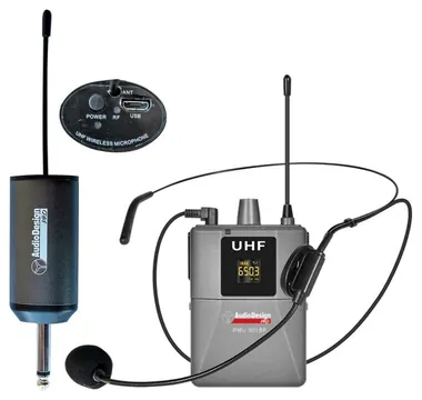 Audiodesign Pmu501Hs Microfono Wireless Con Archetto E Body Pack