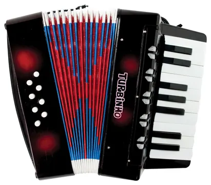 Turbo Acordeon Infantil Turbinho 104-BK Preto de 8 Baixos