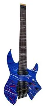 Sire Larry Carlton X6H7 7-String Headless Electric Guitar – Matt Blue Swirl
