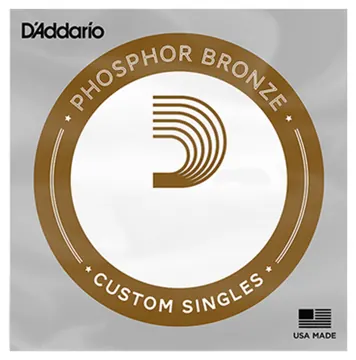 D'Addario PB042 Phosphor Bronze Acoustic String, .042 Gauge, Single
