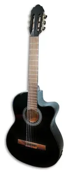 Guitarra Clássica VGS Student Preta com Pickup