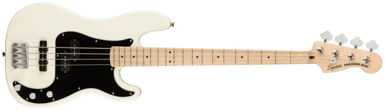 Squier Affinity Precision Bass PJ, Maple Fingerboard, Black Pickguard, Olympic White