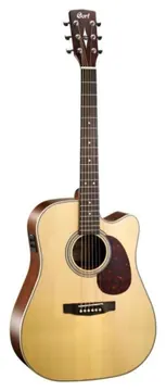 Cort MR600F NS Natural Satin Solid Spruce Folk Cutaway - Fishman
