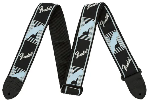 Fender monogrammed 2" black/light gray/dark gitaarband