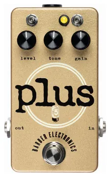 Barber Electronics Five Watt World PLUS Boost Overdrive Pedal in Gold