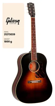 Gibson Jumbo 1934 Vintage Sunburst CS HRC #21273039